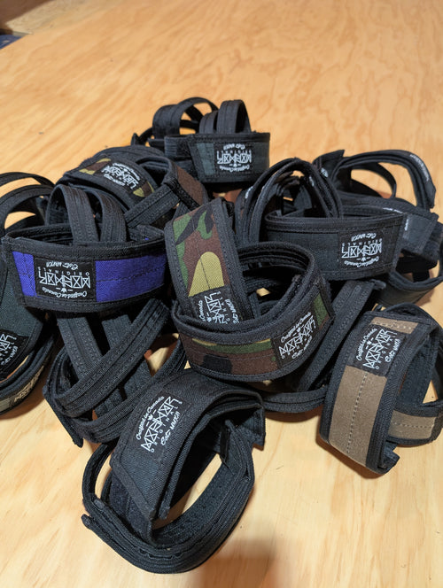 Black Leather Fixed Gear Pedal Straps