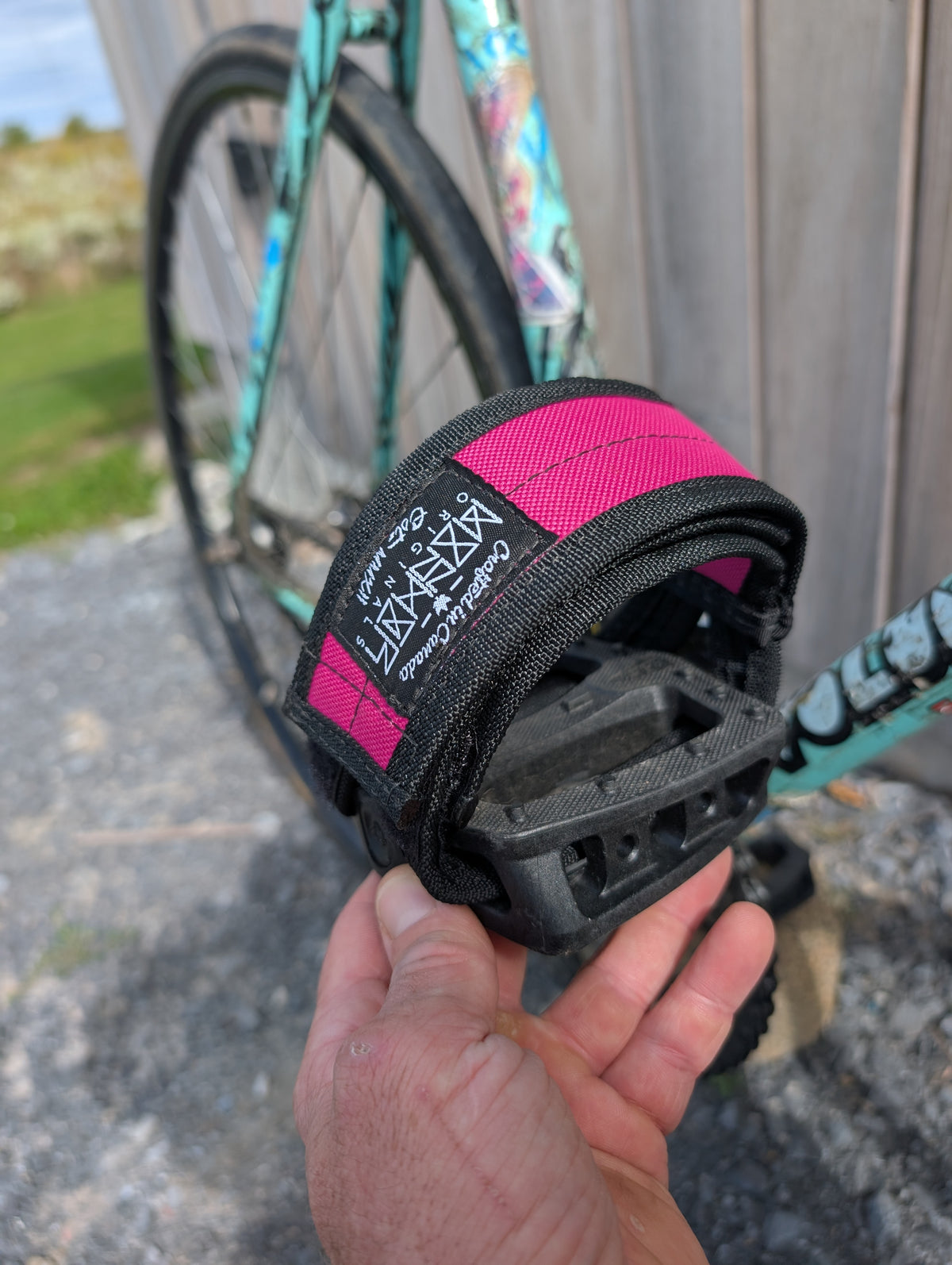 Pink Cordura Pedal Straps